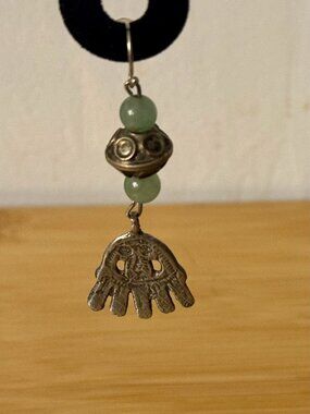 Artisan Made Hamsa Berber Silver Earrings